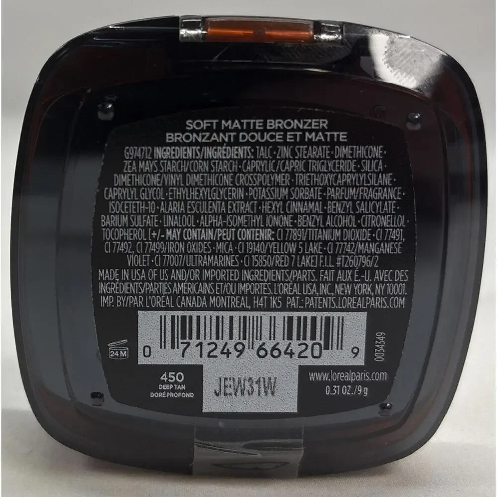 L'Oreal Infallible 24H Fresh Wear Bronzer Soft Matte Finish, Deep Tan 450